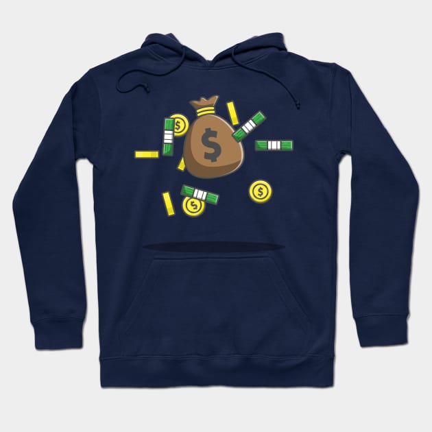 coin money dollar Hoodie by fflat hds
